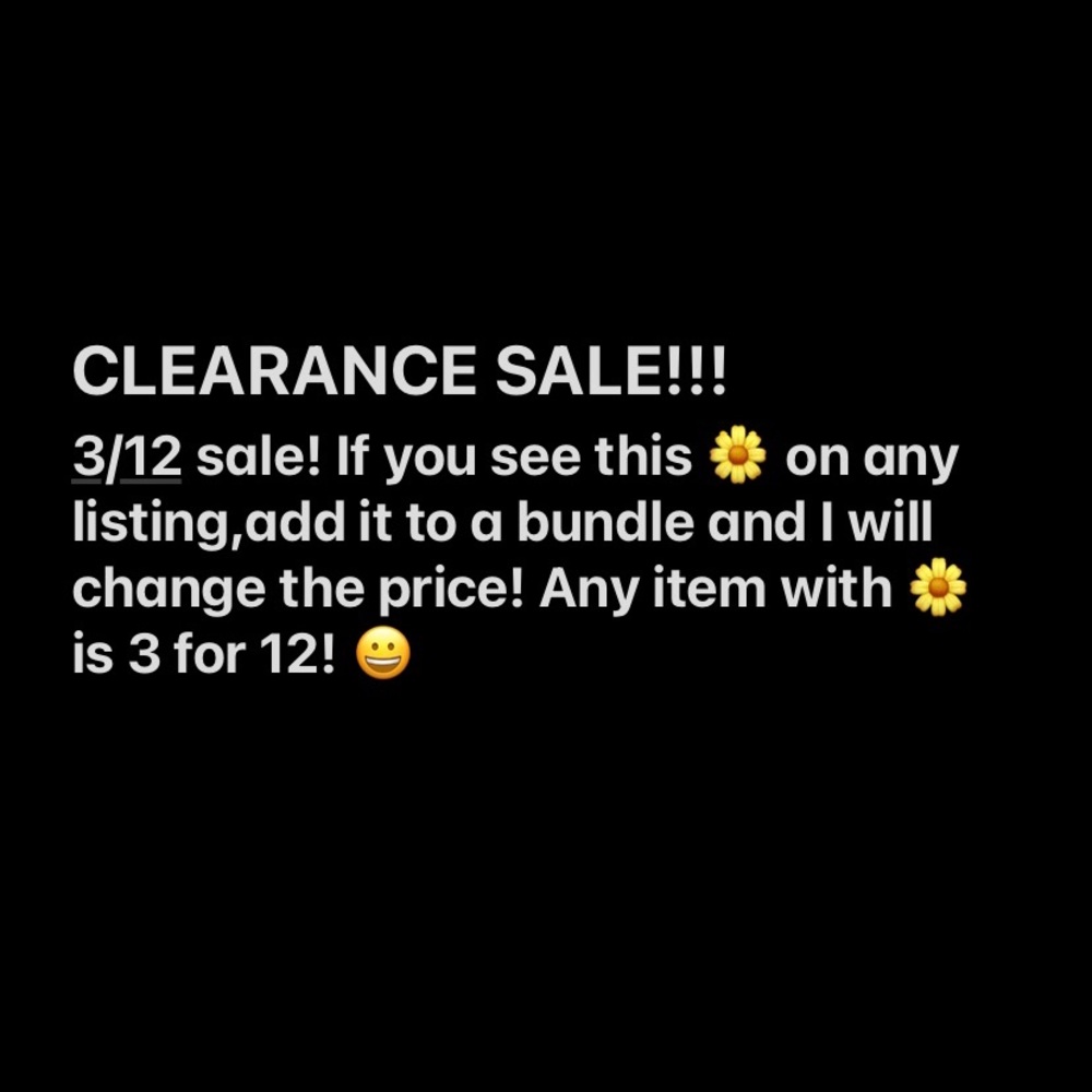Clearance sale!! 🌼🌼🌼🌼